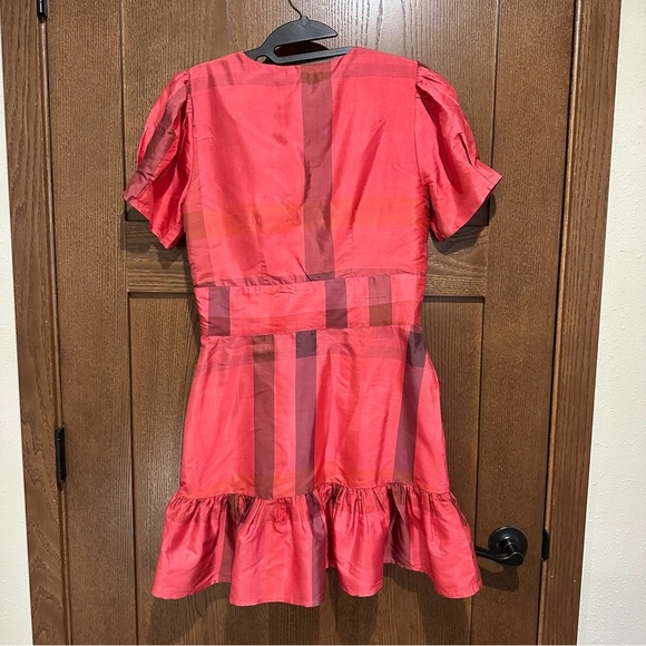 LoveShackFancy Bea Ruby Red 100% Silk Dress - Picture 3 of 7